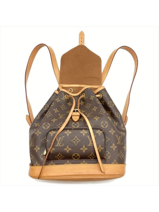 Louis Vuitton Montsouris MM Backpack Monogram Canvas Brown Gold Hardware main image 9